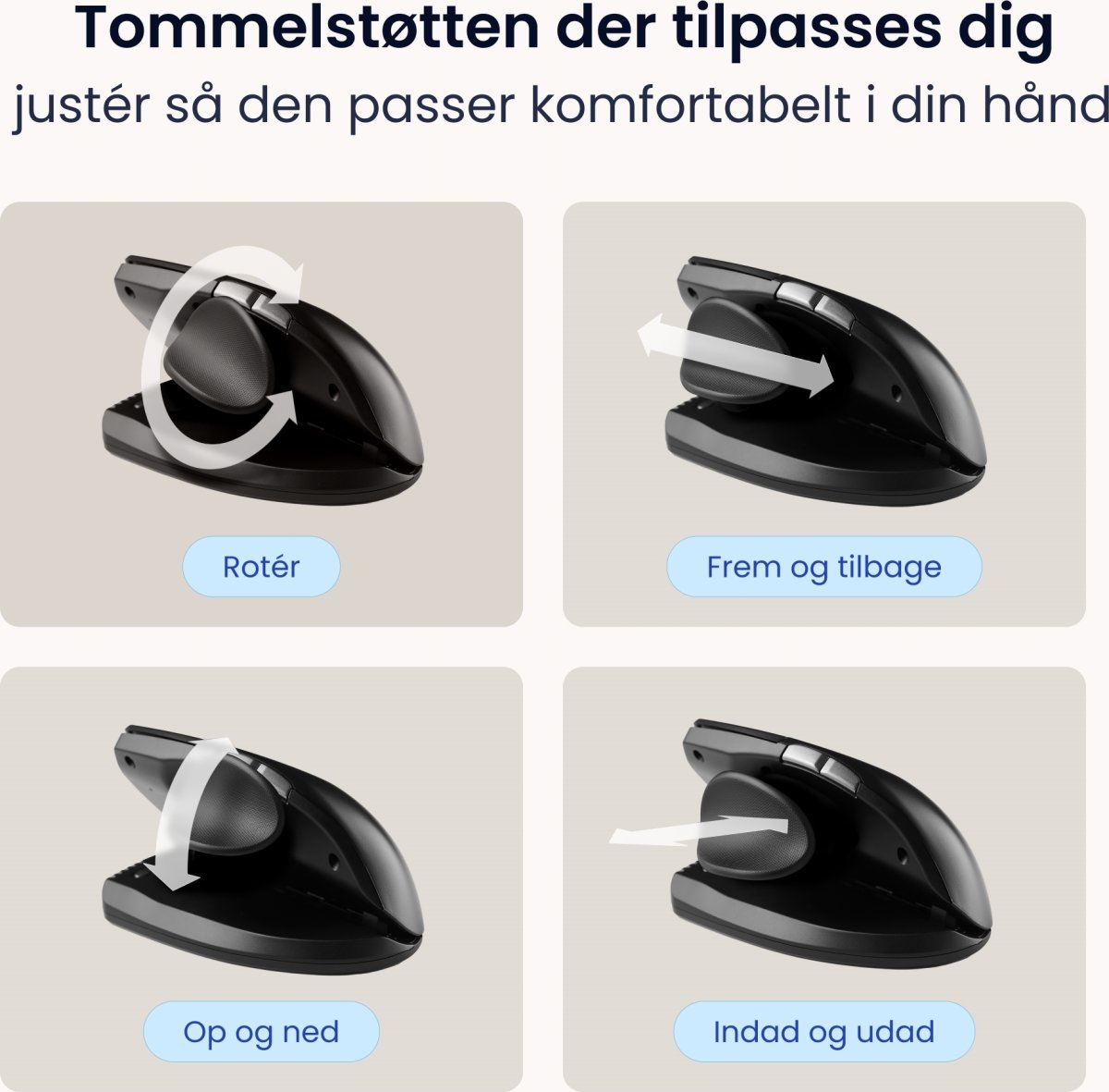 Contour Unimouse, højre hånd, trådløs