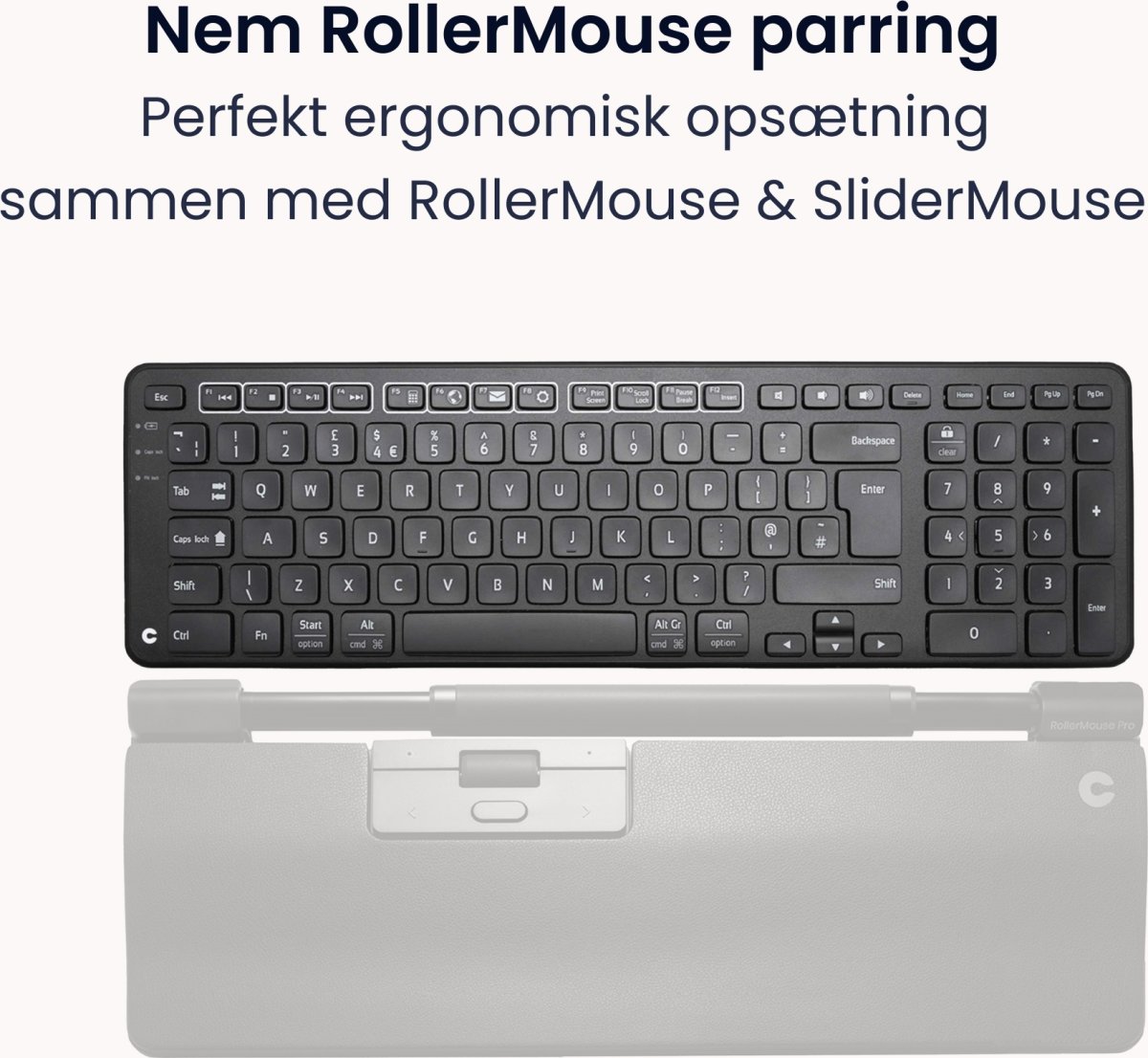 Contour Balance Wireless-PN Keyboard, sort
