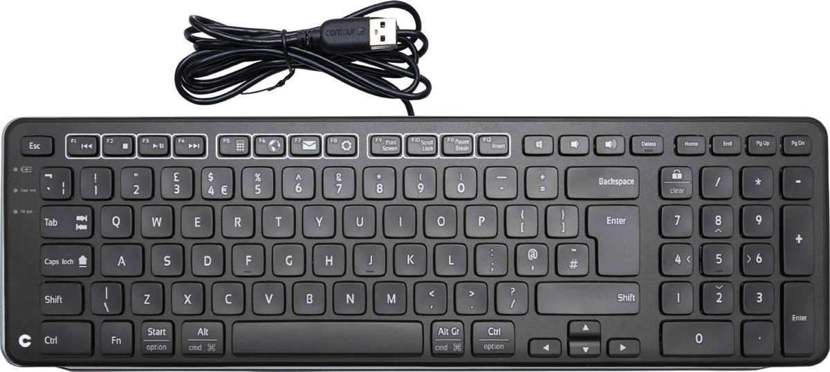 Contour Balance Wired-PN Keyboard, sort