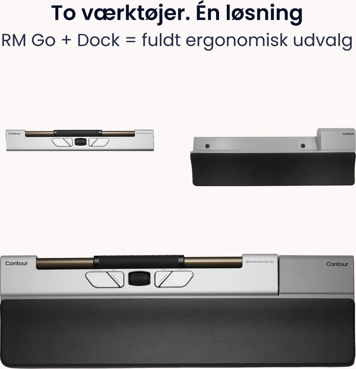 Contour RollerMouse Go Dock Håndledsstøtte