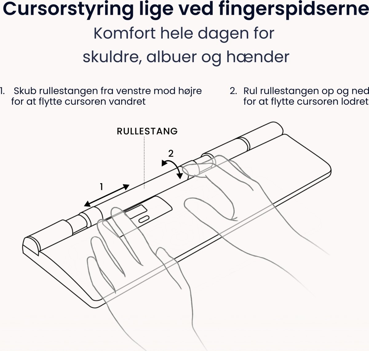Contour RollerMouse Pro Trådløs Extended WR, læder