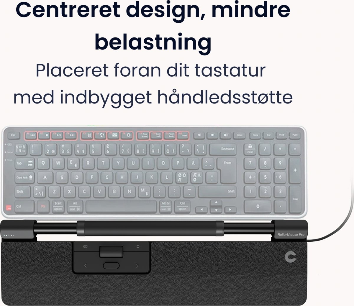 Contour RollerMouse Pro Wired Slim WR, vegan læder