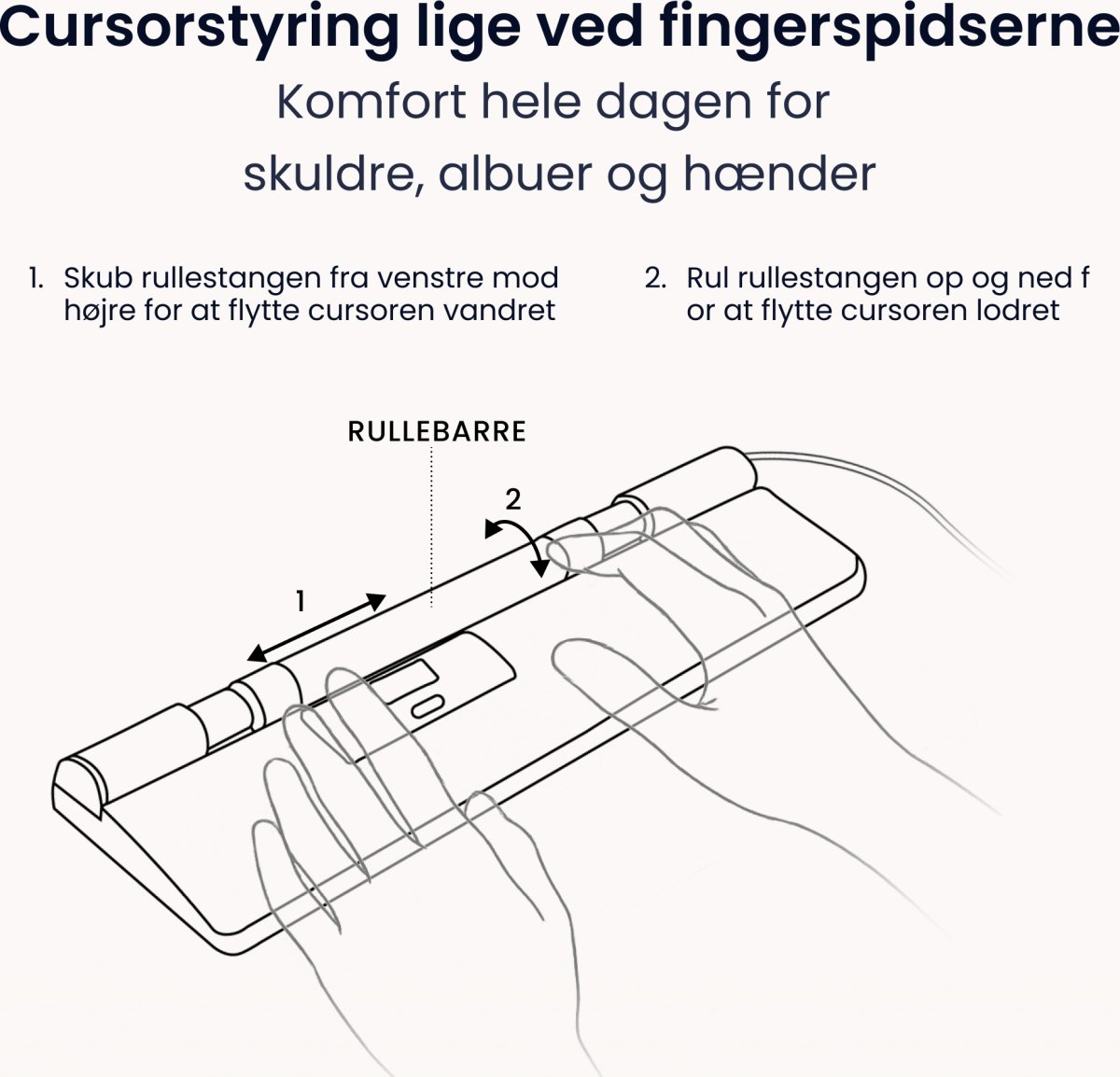 Contour RollerMouse Pro Wired Slim WR, vegan læder