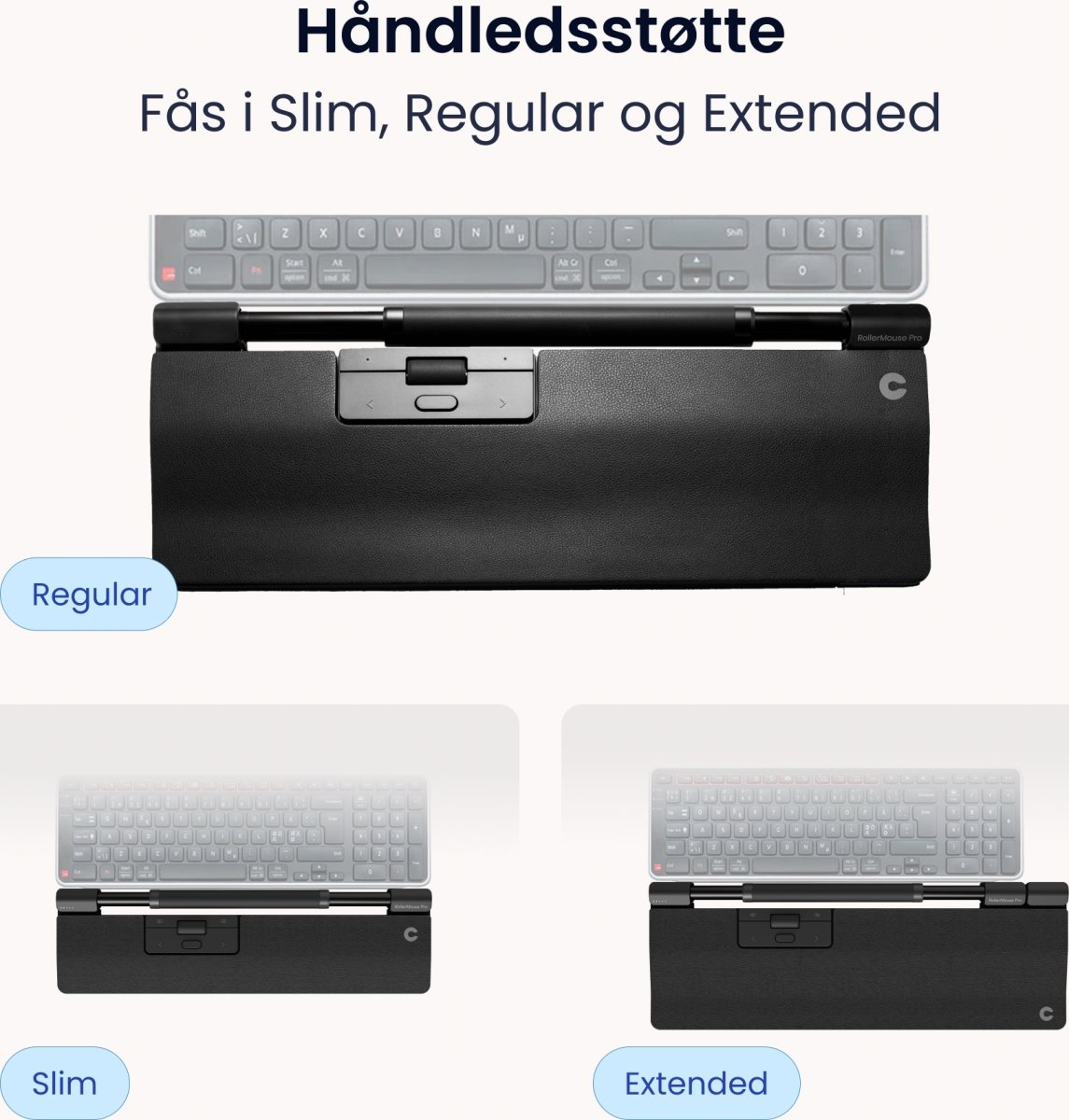 Contour RollerMouse Pro Trådløs Slim WR, læder