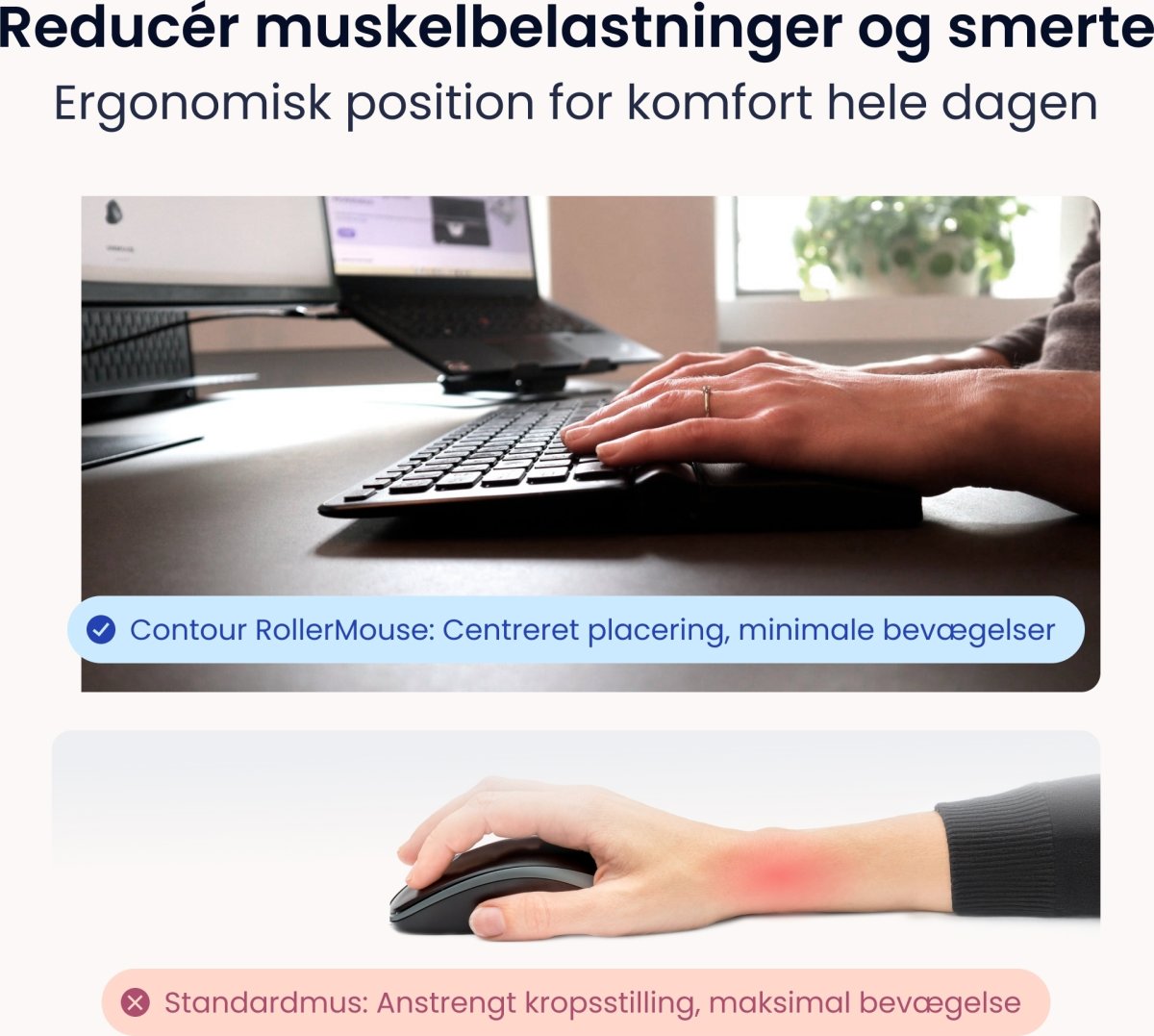 Contour RollerMouse Pro Trådløs Slim WR, læder