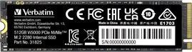 Verbatim Vi5000 Internal SSD harddisk, 512GB