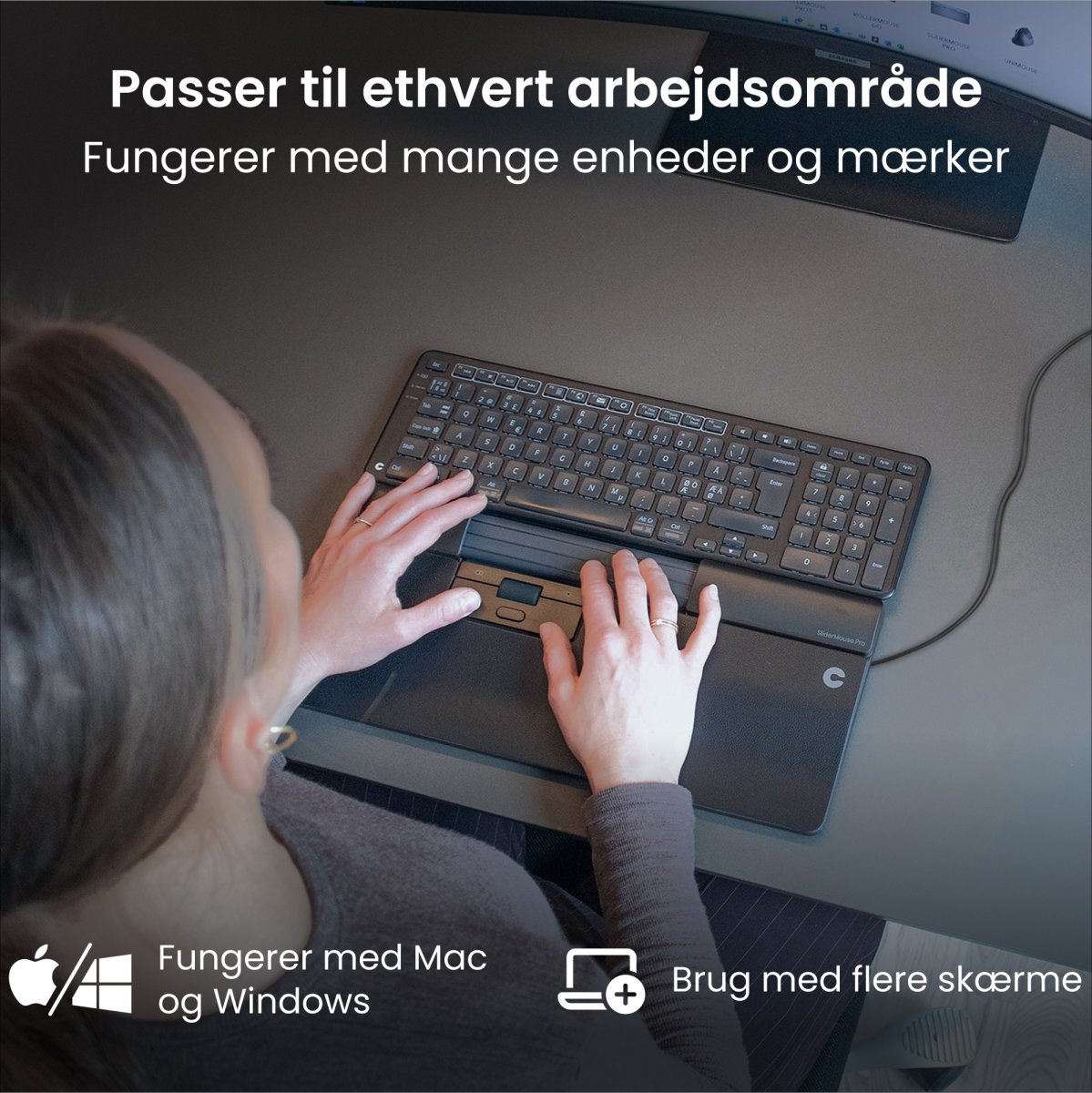 Contour SliderMouse Pro Wired Regular WR, læder