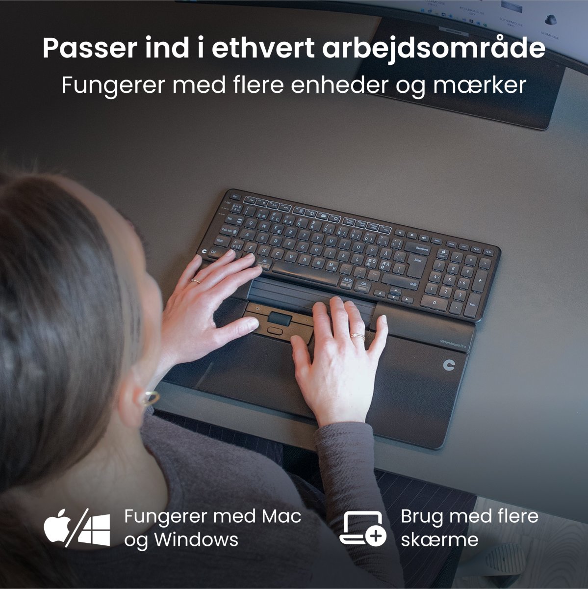 Contour SliderMouse Pro Trådløs Regular WR, læder