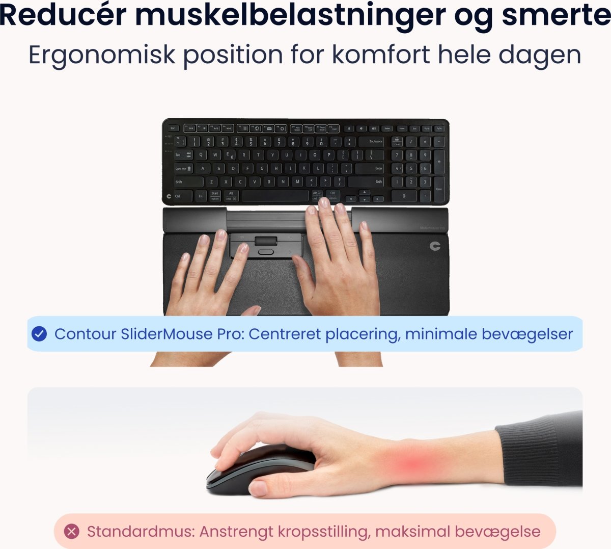 Contour SliderMouse Pro Trådløs Regular WR, læder