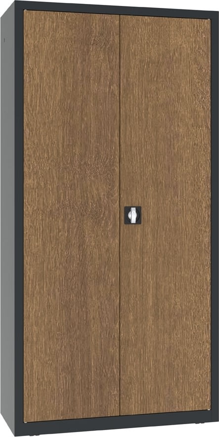 Opbevaringsskab 1990x1000x435 mm, antracit/bøg