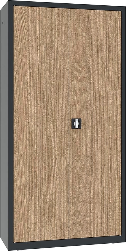 Opbevaringsskab 1990x1000x435 mm, antracit/valnød