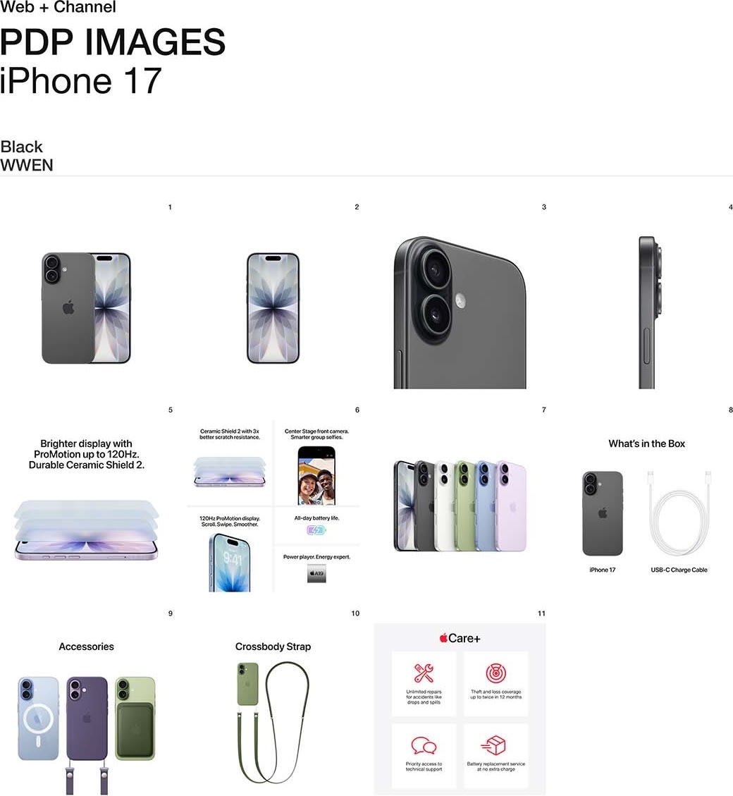 Apple iPhone 17, 512GB, sort