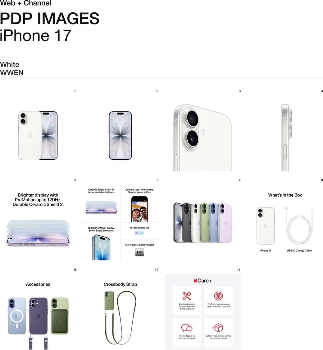 Apple iPhone 17, 512GB, hvid