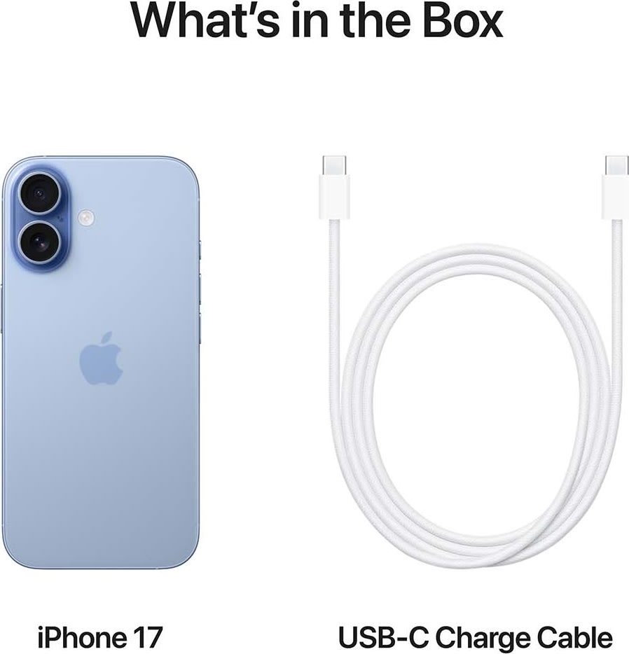 Apple iPhone 17, 512GB, støvet lyseblå