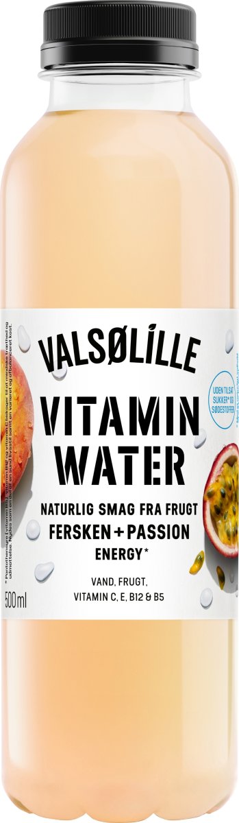 Valsølille Vitamin Water Peach/Passion 0,5 L