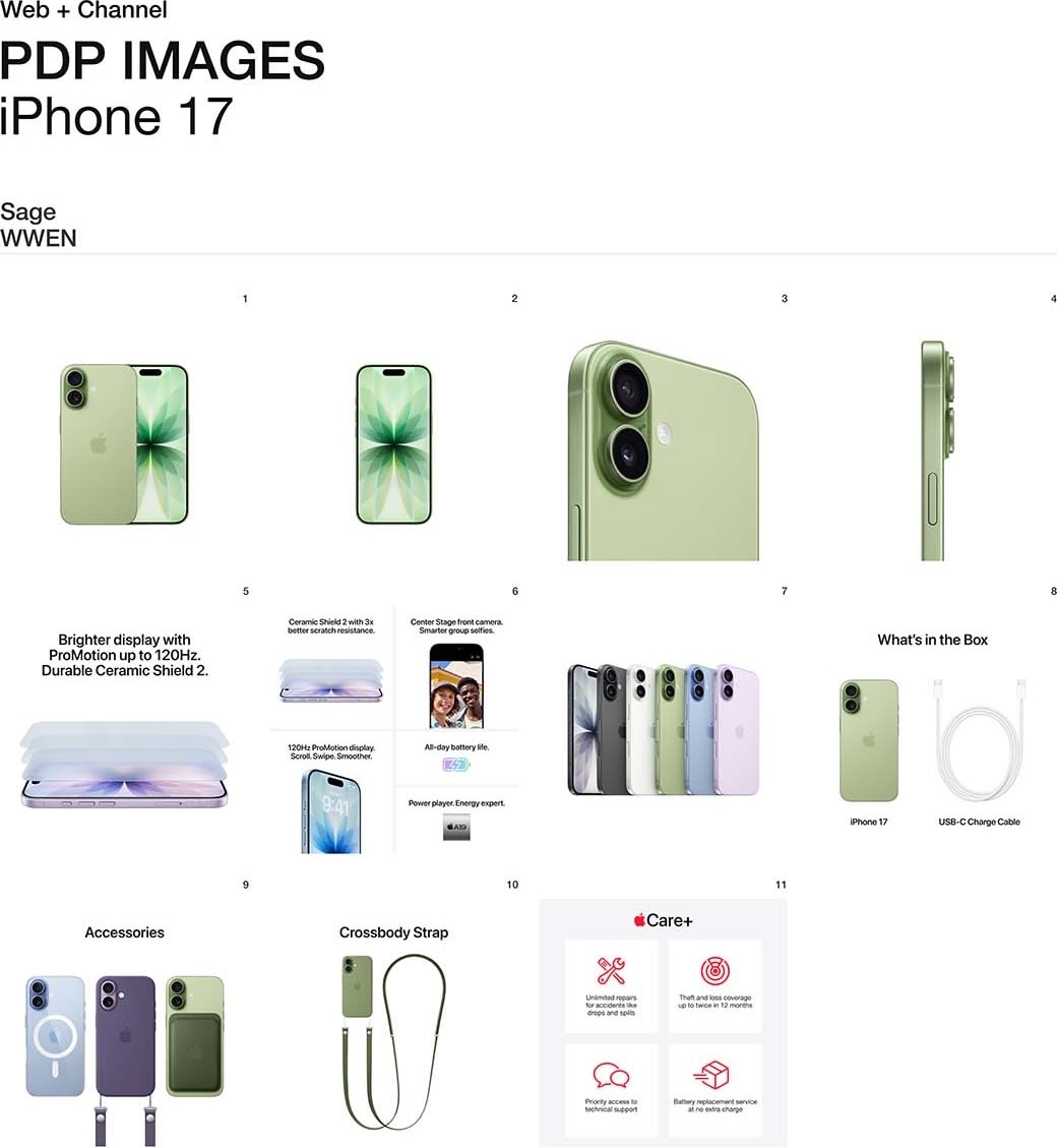 Apple iPhone 17, 256GB, salviegrøn