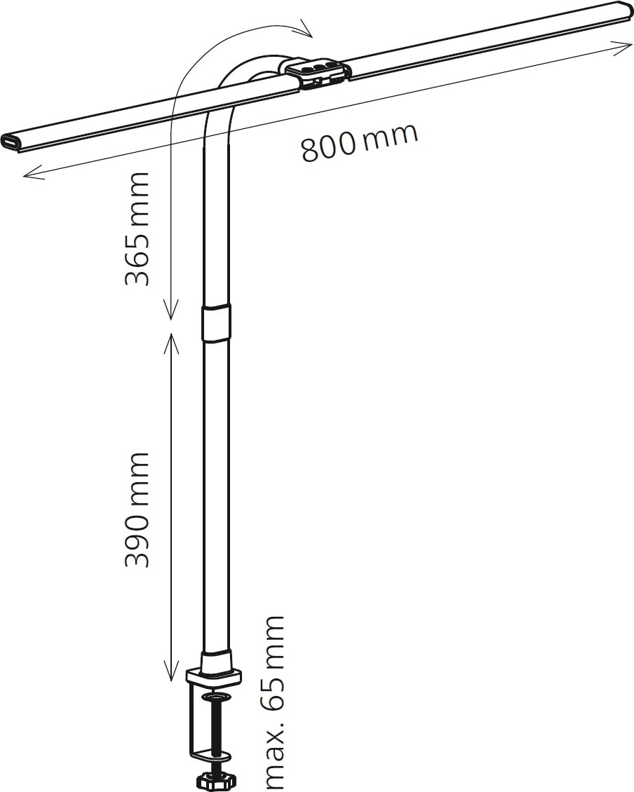 Nova computerskærm LED-lampe, sort