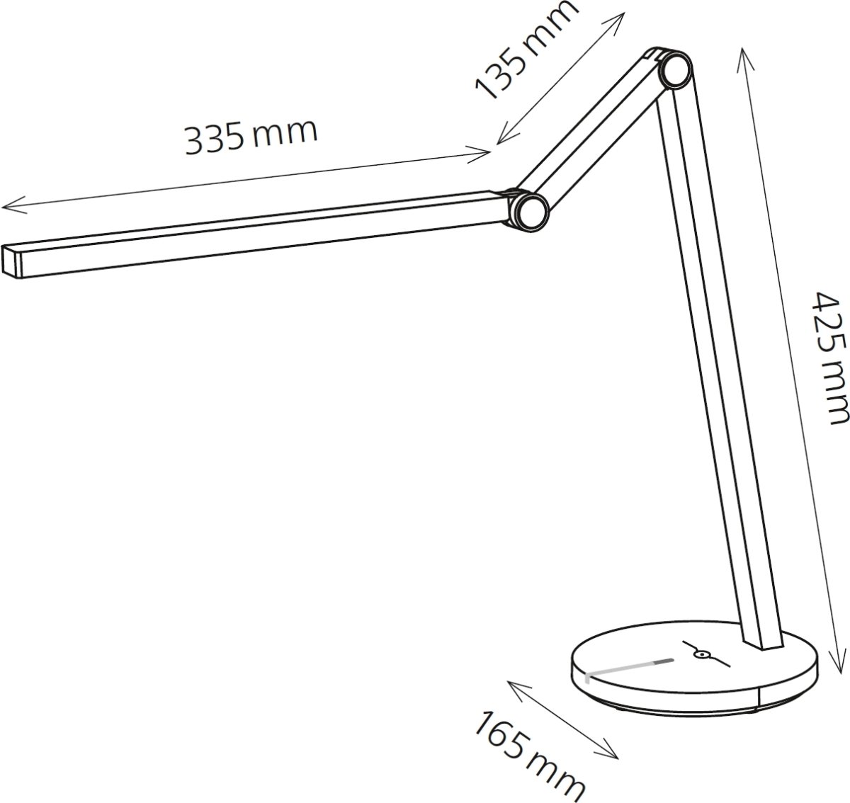 Cascade LED-skrivebordslampe, sort
