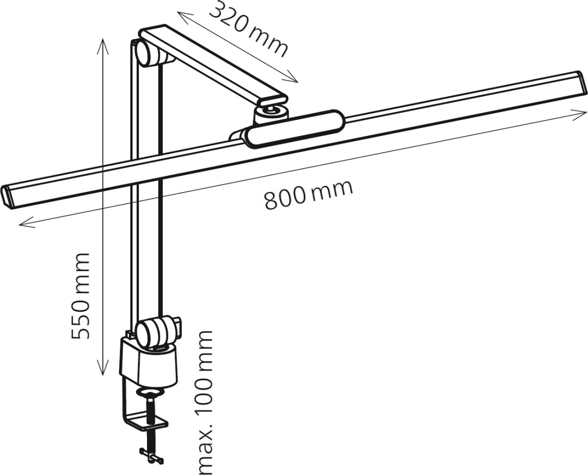 Flow computerskærm LED-lampe, antracit