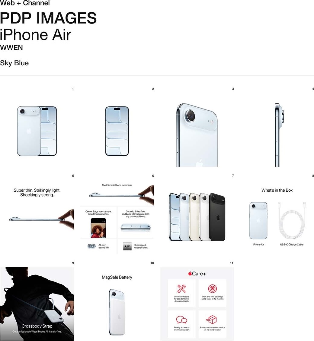 Apple iPhone Air, 256GB, himmelblå