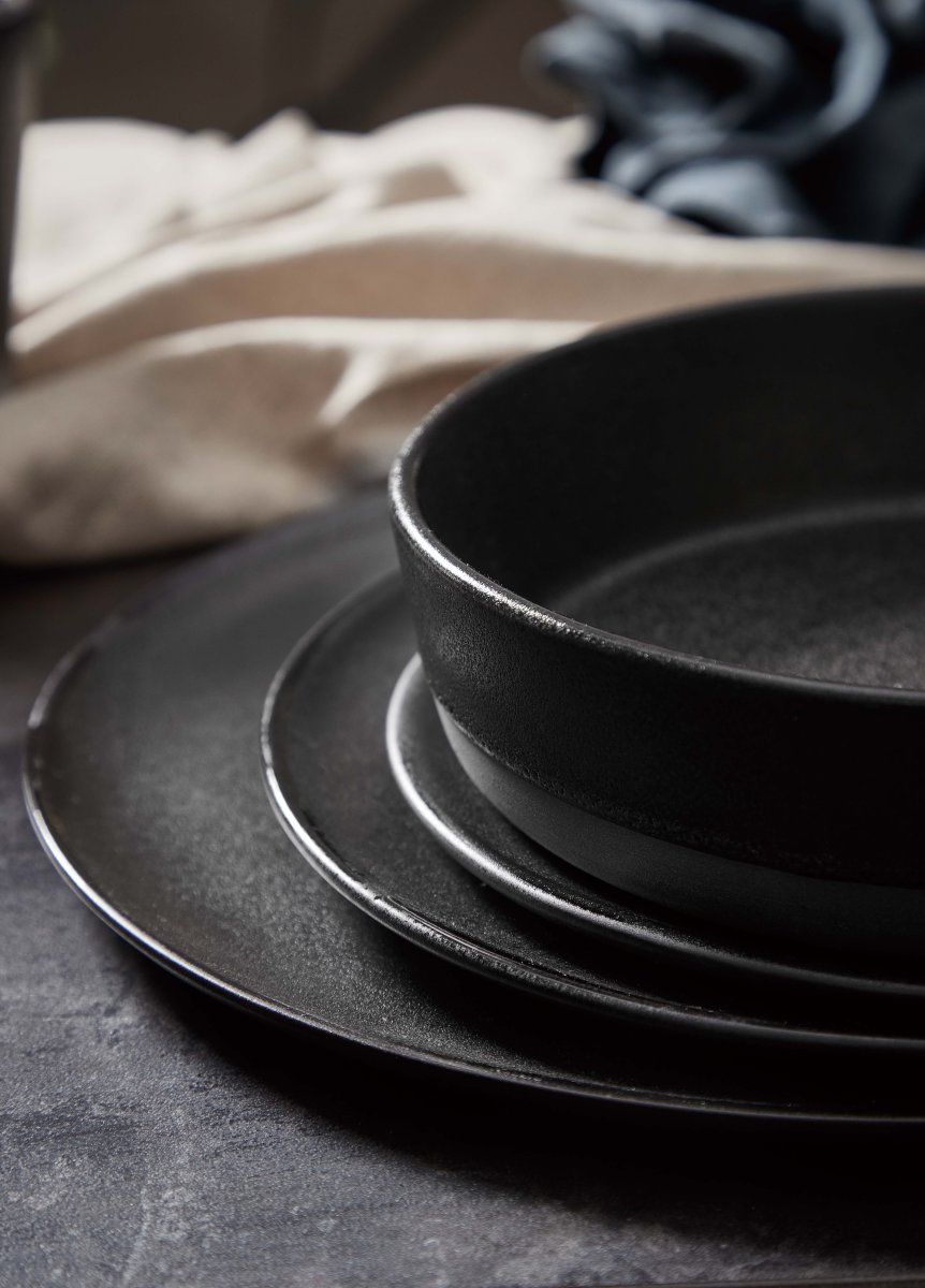 Aida RAW Dessert tallerken, Ø20cm, titanium sort