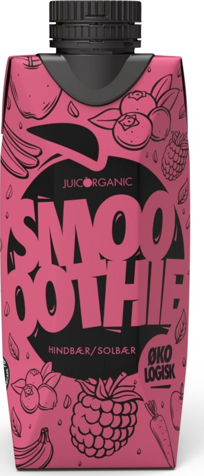 JuicOrganic Øko Smoothie Hindbær/Solbær 33 cl