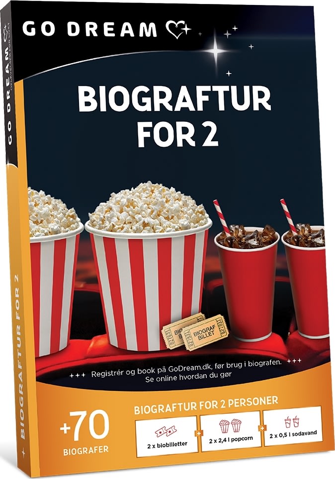 GO DREAM - Biograftur for 2 personer