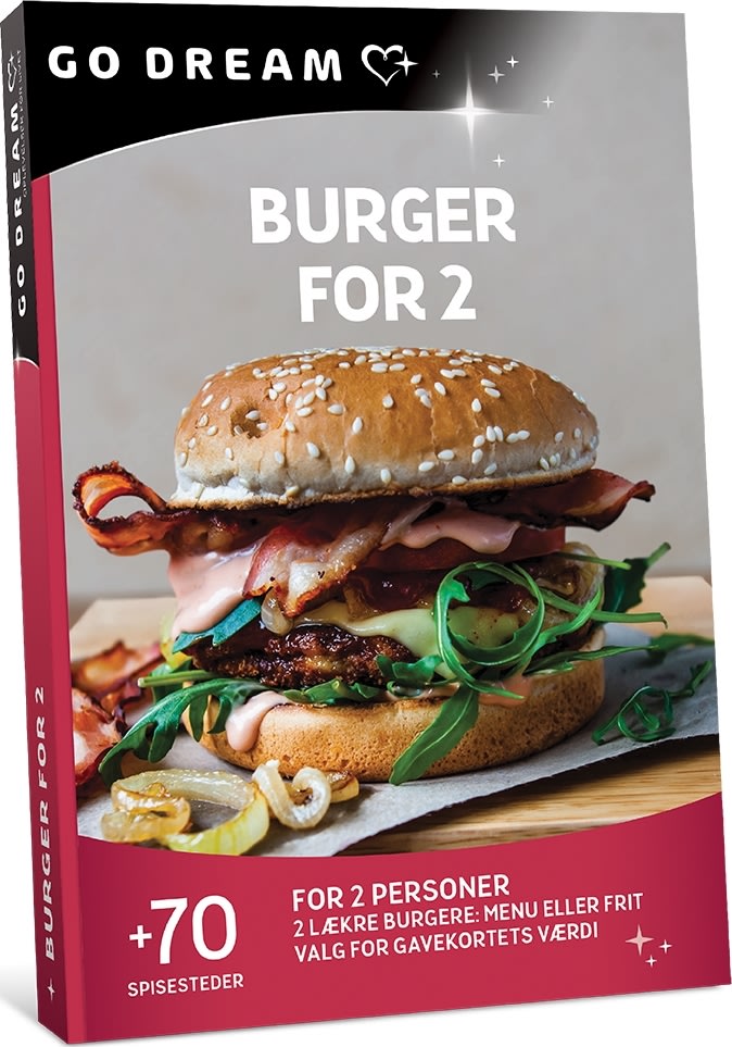 Oplevelsesgave - Burger for 2