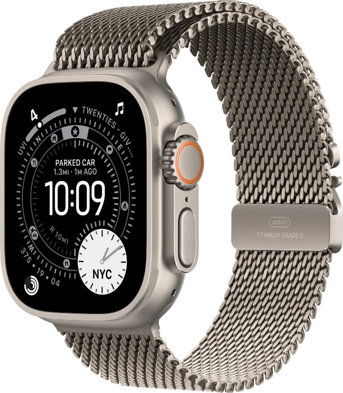 Apple Watch Ultra 3 (GPS+4G) 49mm, naturligt titan
