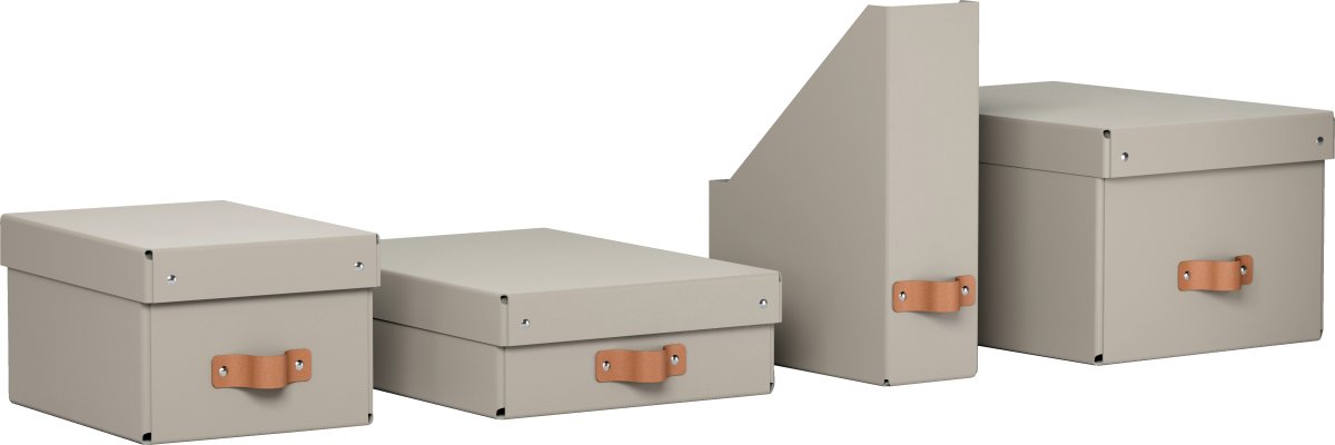 Leitz Puro Boks m. låg | S | Beige | 2 stk.