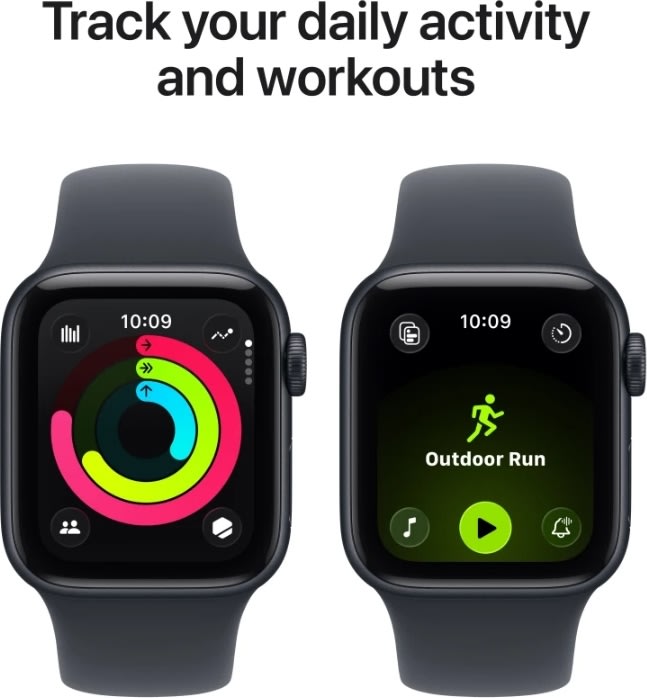 Apple Watch SE 3, GPS, 44mm, midnight, M/L