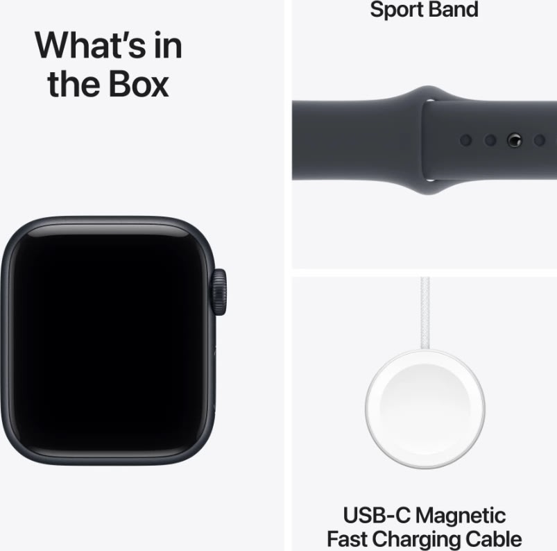Apple Watch SE 3, GPS, 44mm, midnight, M/L