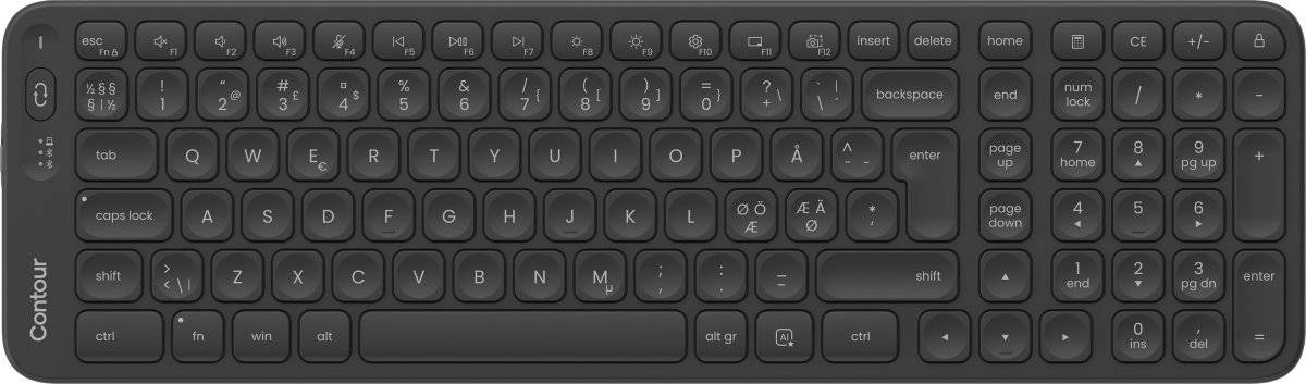 Contour Balance Mid-Size tastatur trådløs, nordisk