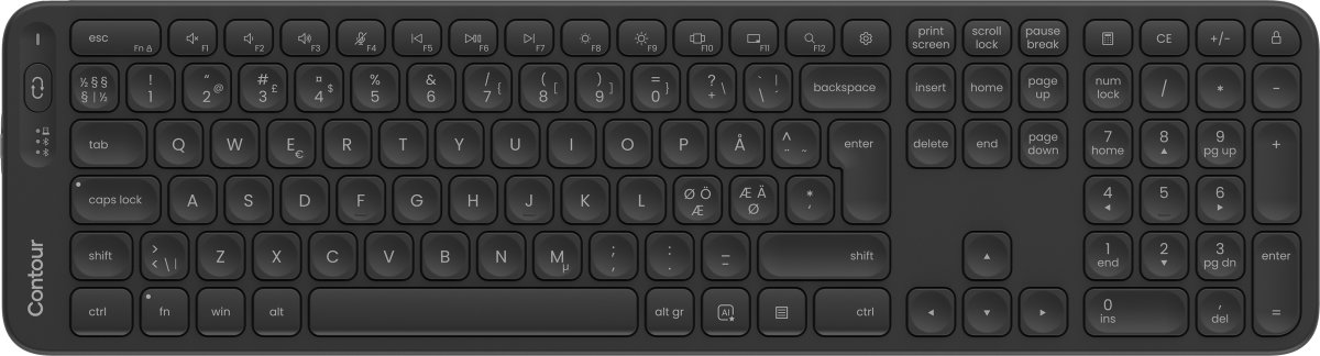 Contour Balance Full-Size tastatur trådløs nordisk
