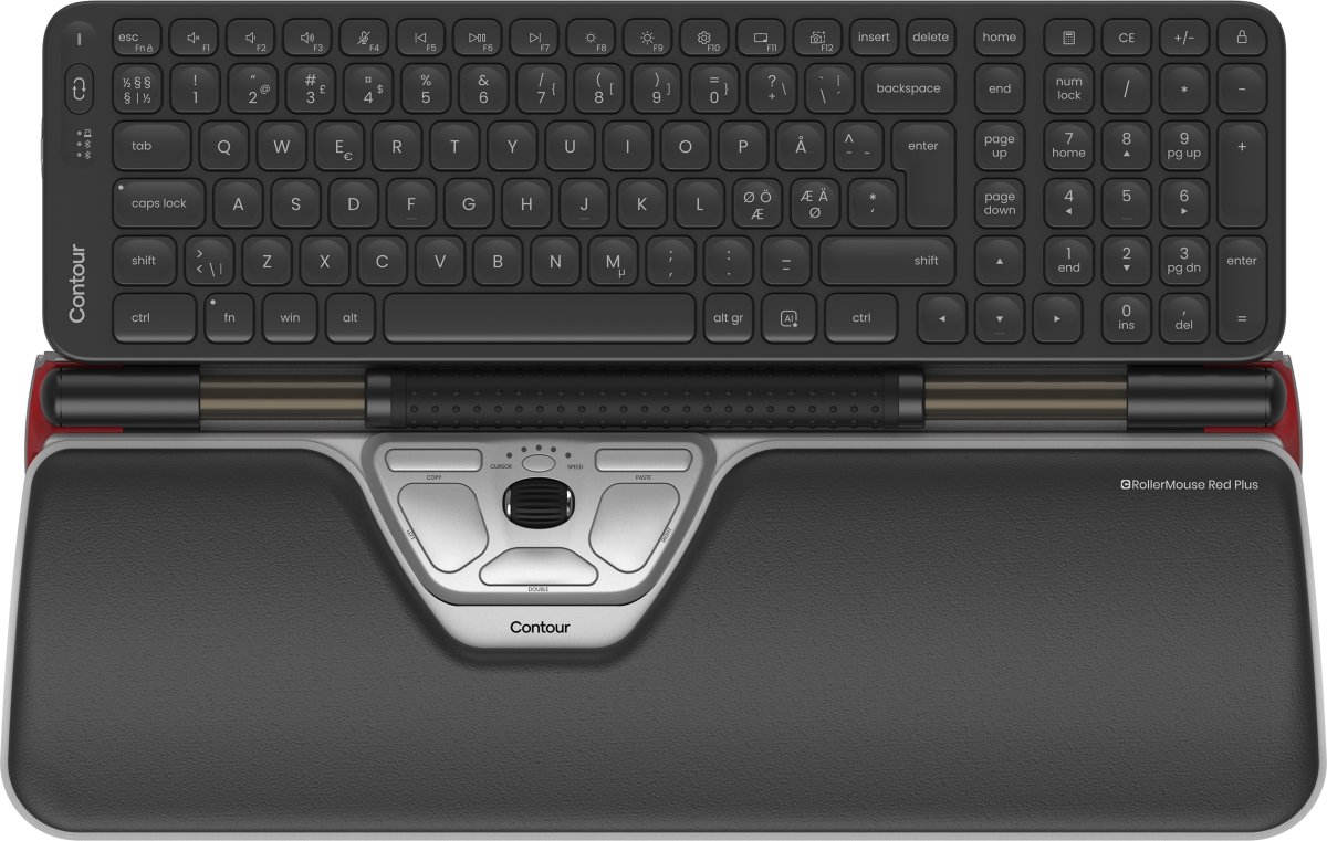 RollerMouse Red Plus +Balance Mid Keyboard trådløs