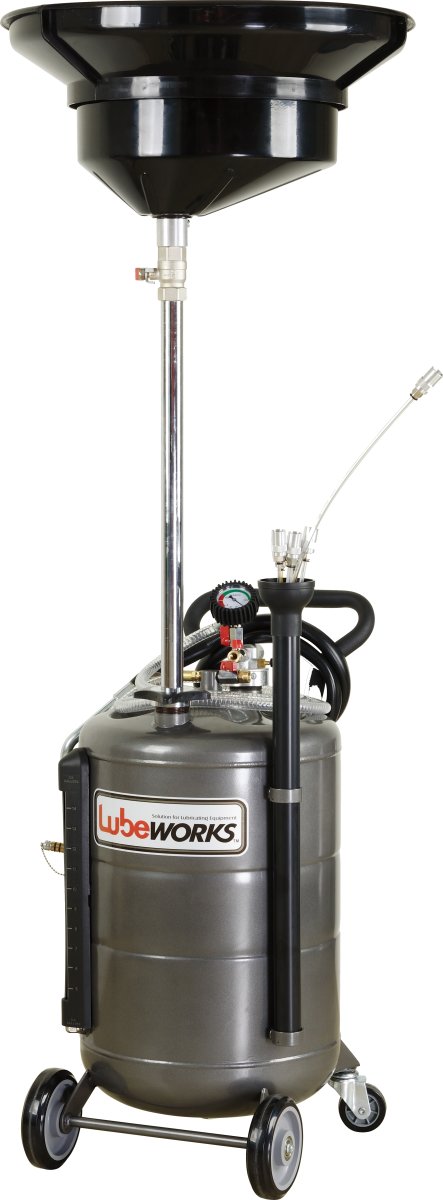 Olieopsamler, 70 liter, inkl. 6 sugeprober