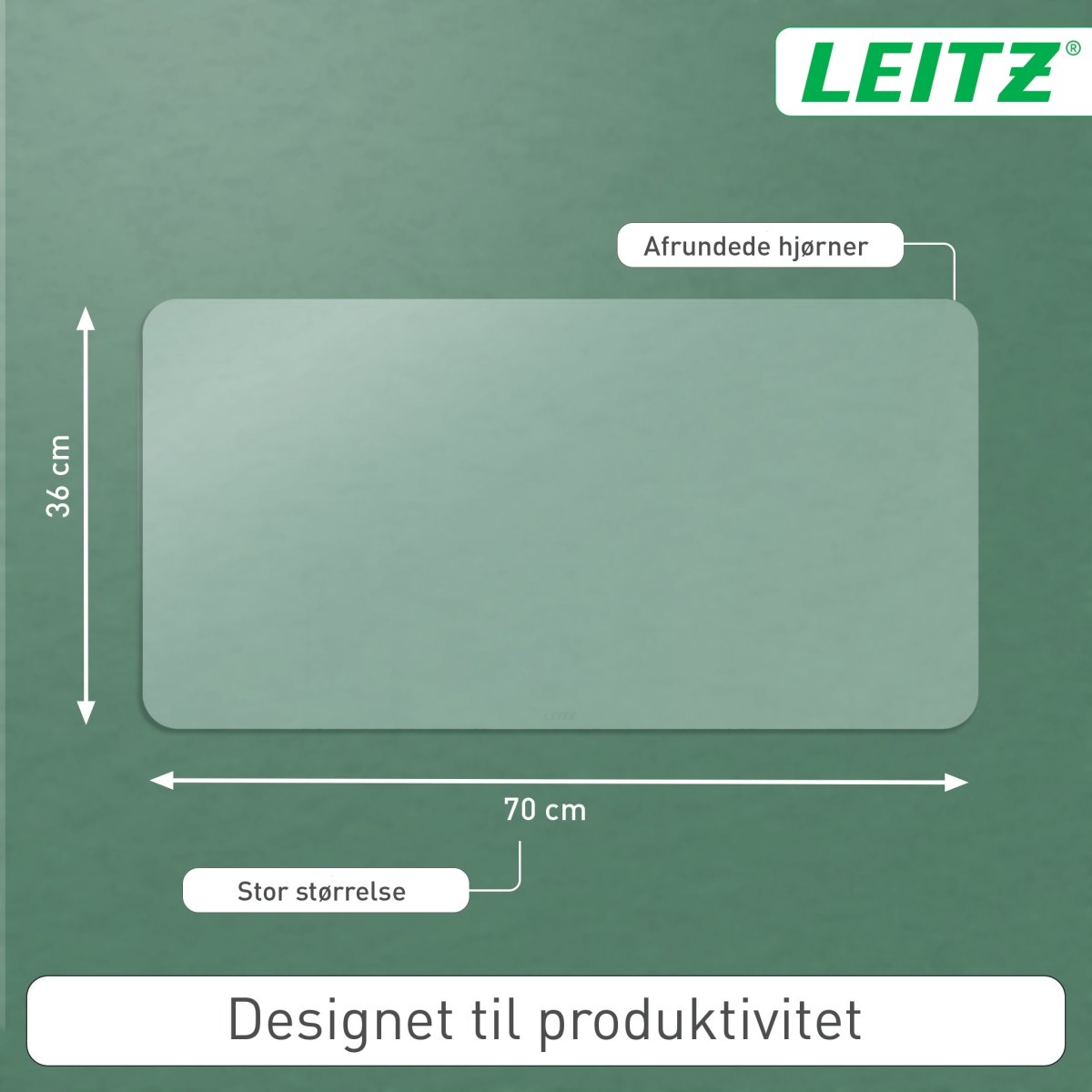 Leitz Skriveunderlag | 36x70 cm | Transparent