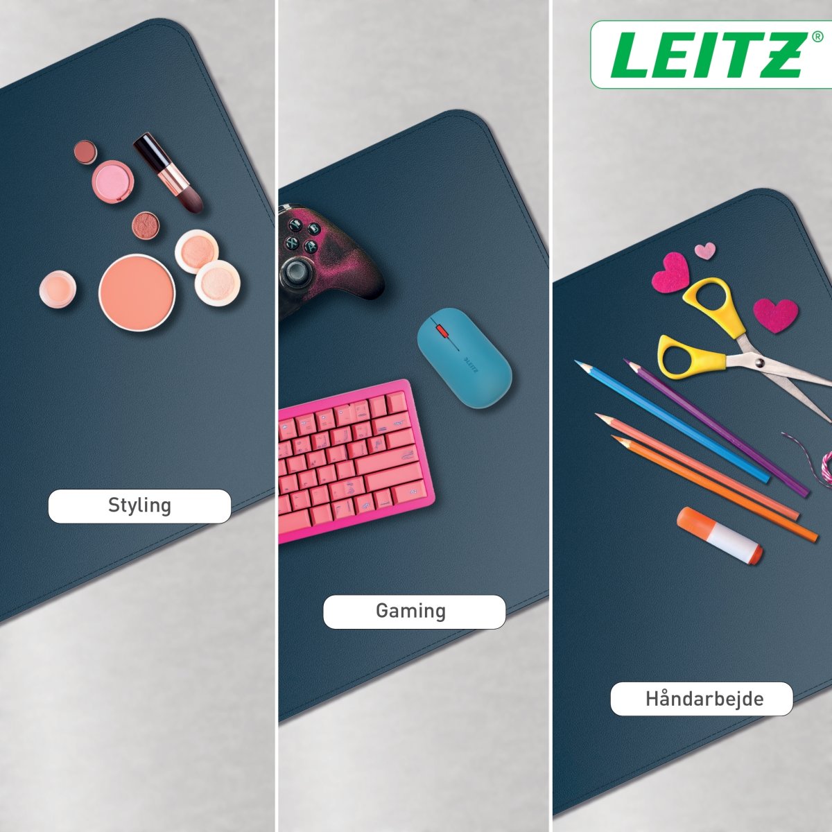 Leitz Skriveunderlag | 36x70 cm | Blå