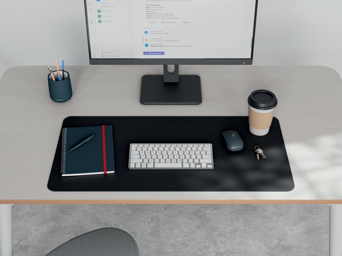 Leitz Skriveunderlag | 36x70 cm | Sort