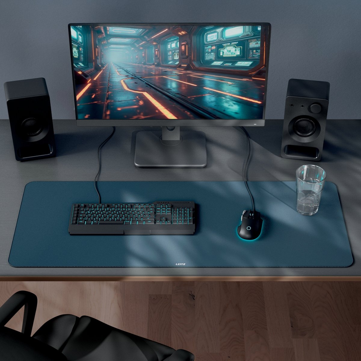 Leitz Skriveunderlag | 40x100 cm | Mørkegrå