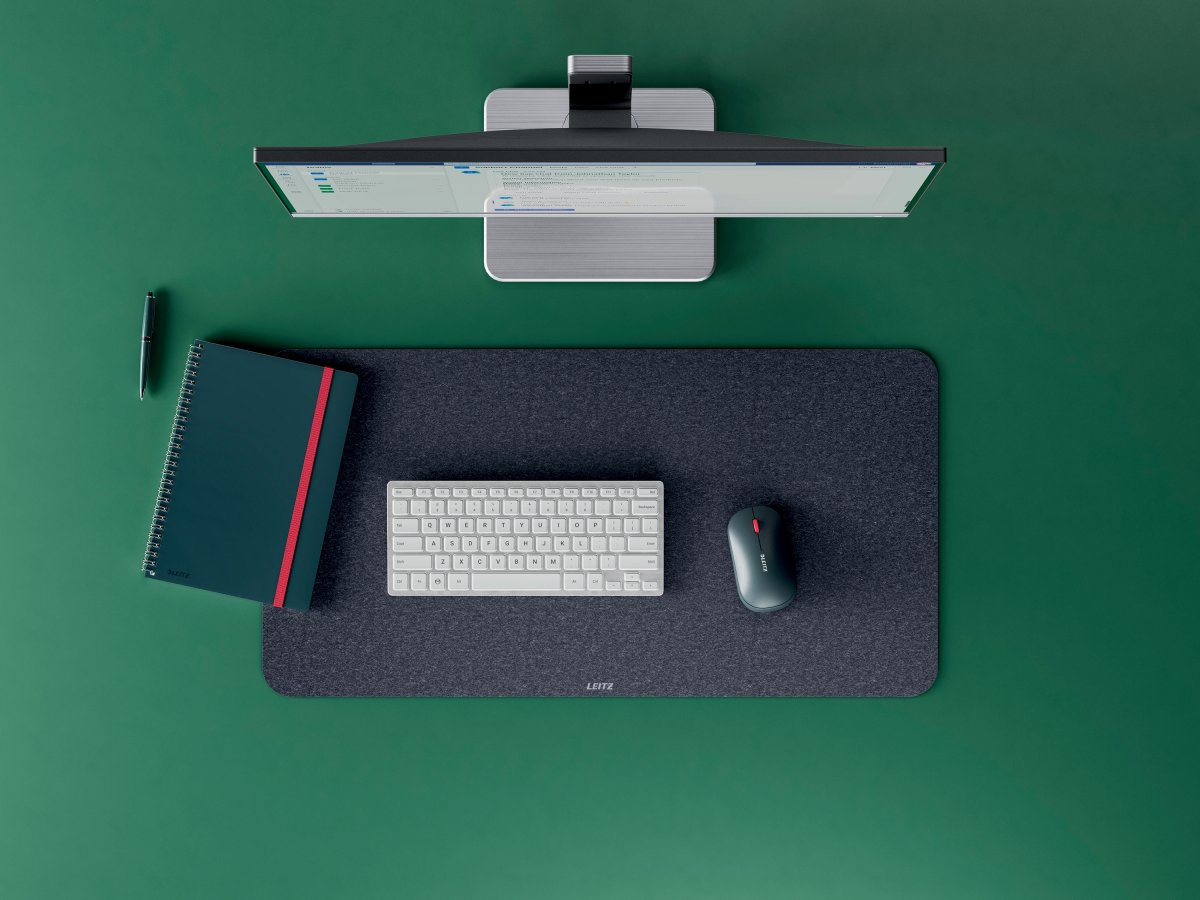 Leitz Skriveunderlag | Filt | 36x70 cm | Mørkegrå