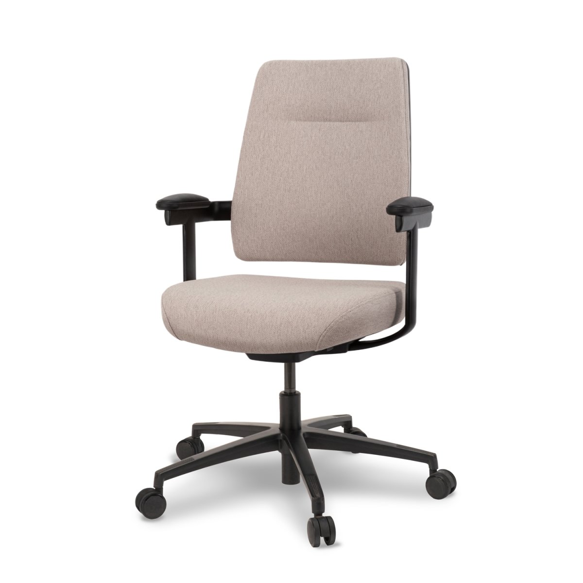 Milano kontorstol, m. armlæn, beige