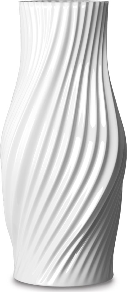 Lyngby Porcelæn Twist Vase H31 cm, hvid