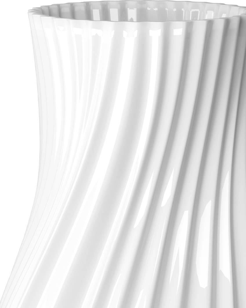 Lyngby Porcelæn Twist Vase H31 cm, hvid