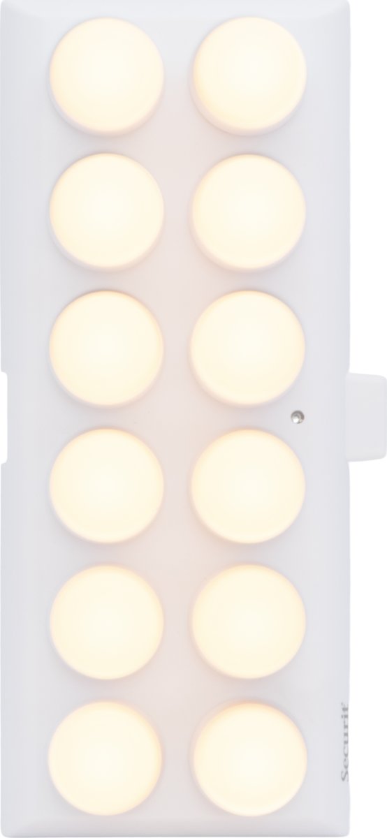 Securit® AYLA orange glasstage m/hvid LED, 12 stk