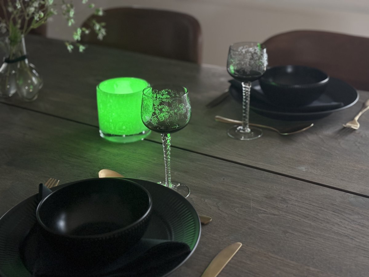 Securit® AYLA hvid glasstage m/farve LED, 12 stk