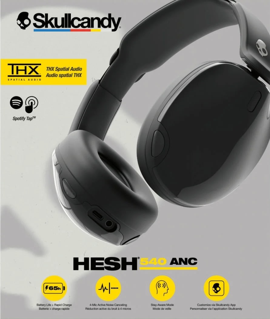 Skullcandy Hovedtelefon Hesh 540 over-øret, sort