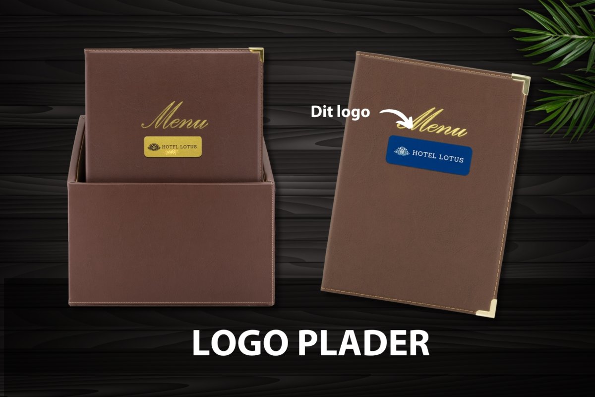 Securit Classic Menukort | A4 | Brun | Logo | 20st