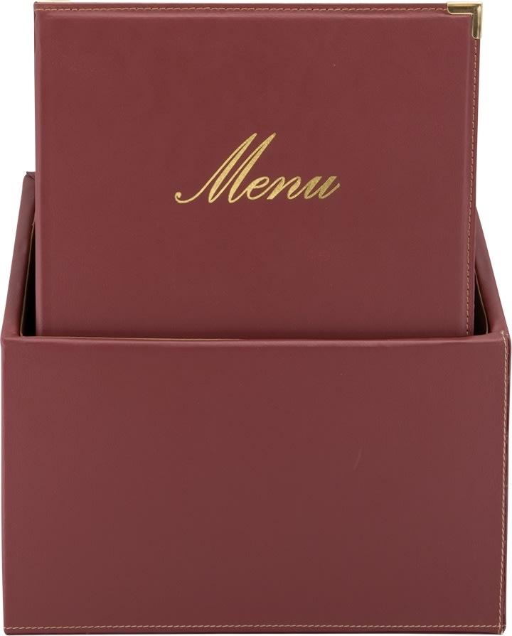 Securit Classic Menukort | A4 | Rød | Logo | 20st