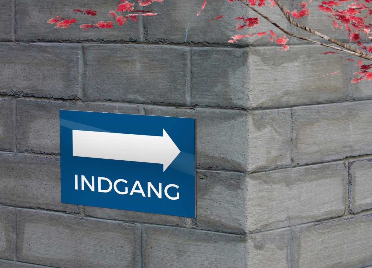 Skilt | Indgang | 18x13 cm